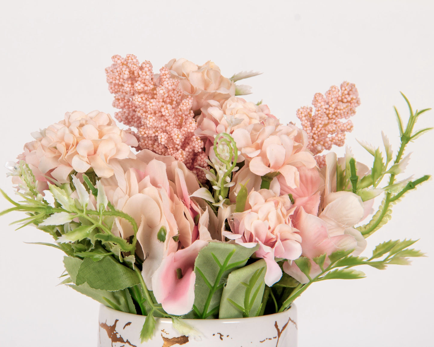 Pink artificial flowers