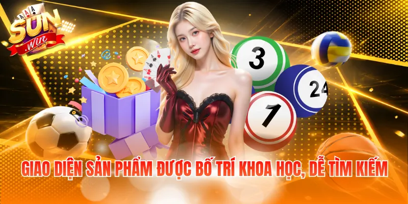 Giao diện sản phẩm được bố trí khoa học, dễ tìm kiếm